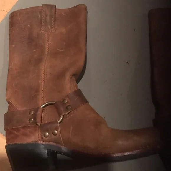 Frye Brown Leather Ankle Boots - Picture 5 of 12